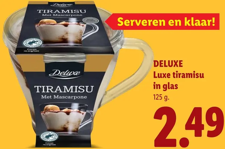Aanbieding: DELUXE Luxe tiramisu in glas