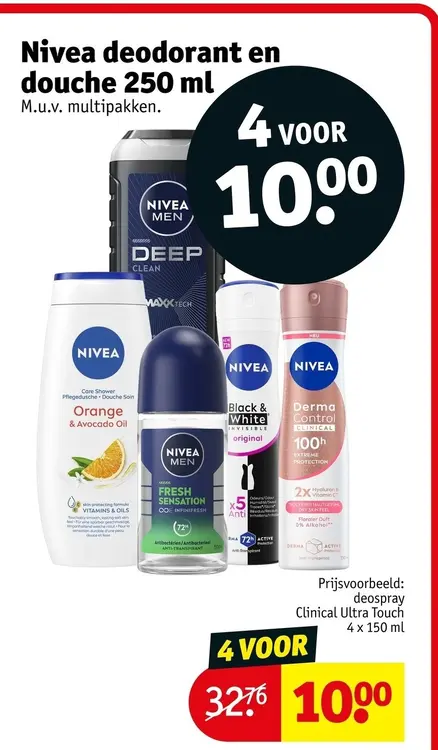 Aanbieding: Nivea deodorant en douche