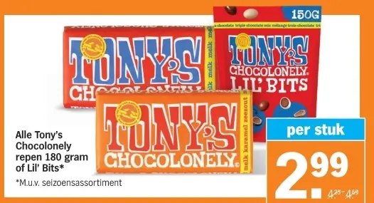 Aanbieding: Tony's Chocolonely repen of Lil' Bits