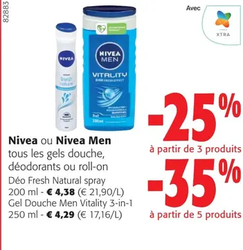 Offre: Nivea ou Nivea Men