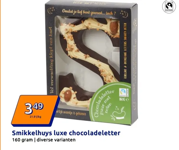 Aanbieding: Smikkelhuys luxe chocoladeletter