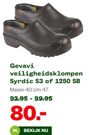 Aanbieding: veiligheidsklompen Syrdic S3 of 1250 SB