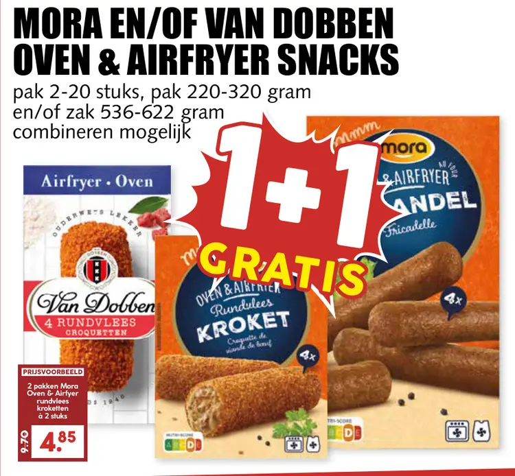 Aanbieding: Mora en/of van Dobben Oven & Airfryer Snacks