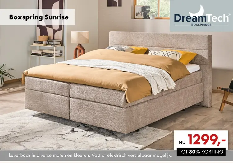 Aanbieding: Sunrise boxspring greige