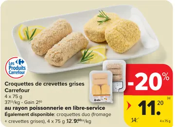 Offre: Croquettes de crevettes grises