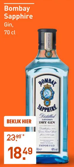 Aanbieding: Bombay Sapphire 70CL