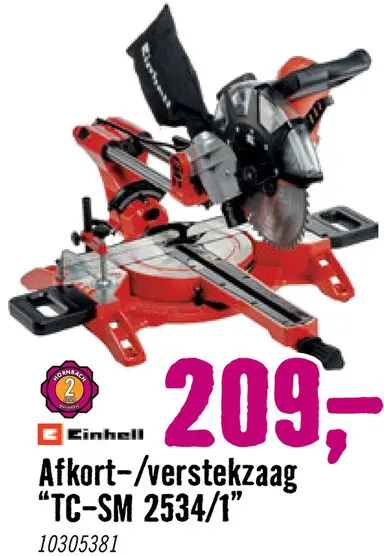 Aanbieding: Afkort-/verstekzaag TC-SM 2534/1 Dual