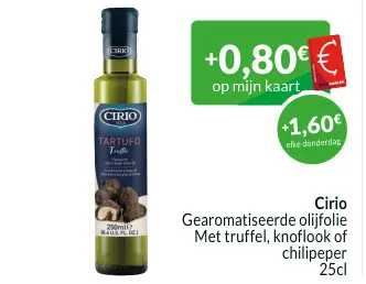 Promotie: Gearomatiseerde olijfolie Met truffel, knoflook of chilipeper