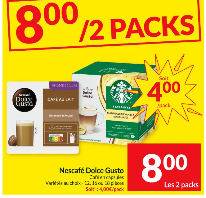 Offre: Nescafé Dolce Gusto