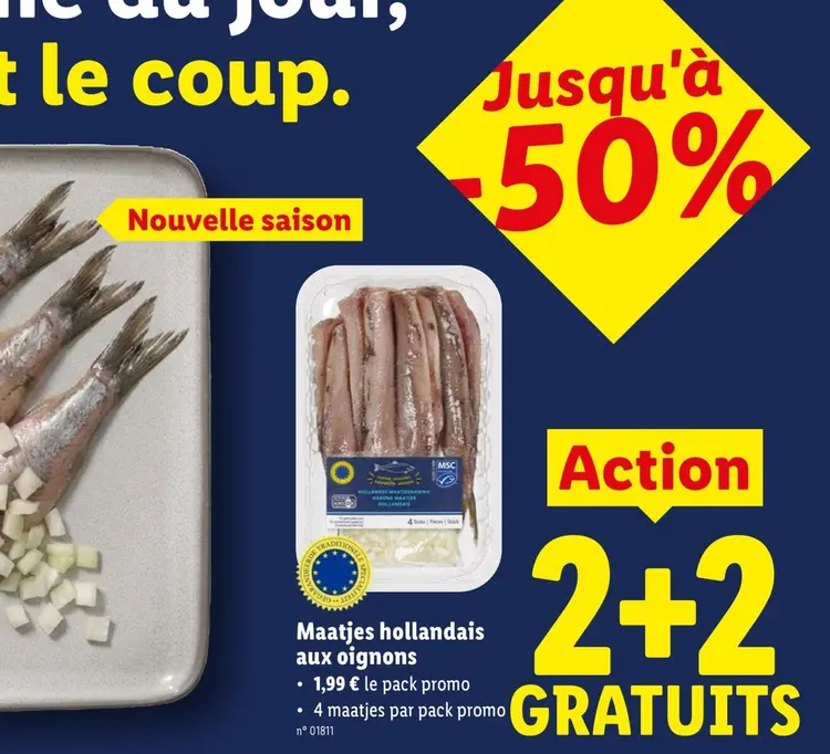 Offre: Maatjes hollandais aux oignons