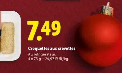 Offre: Croquettes aux crevettes