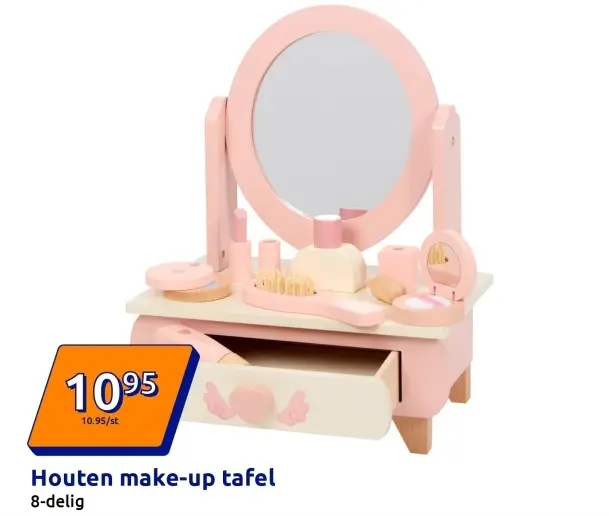 Aanbieding: Houten make-up tafel