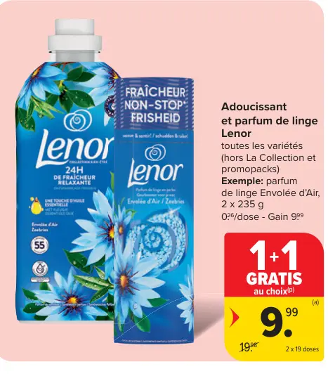 Offre: Adoucissant et parfum de linge