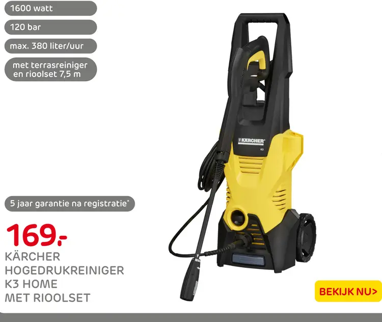 Aanbieding: Kärcher hogedrukreiniger k3 home