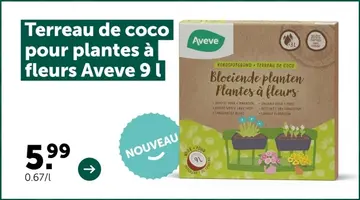 Offre: Terreau de coco plantes à fleurs 9 l