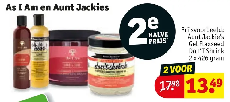 Aanbieding: As I Am en Aunt Jackies