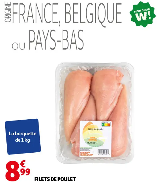 Promotie: Filets de poulet