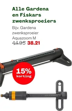 Aanbieding: Gardena zwenksproeier Aquazoom M