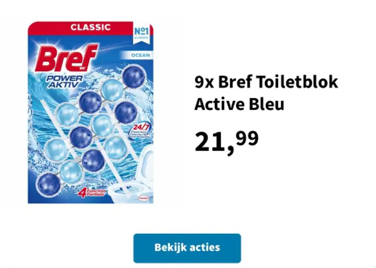 Promotie: Toiletblok Active Bleu
