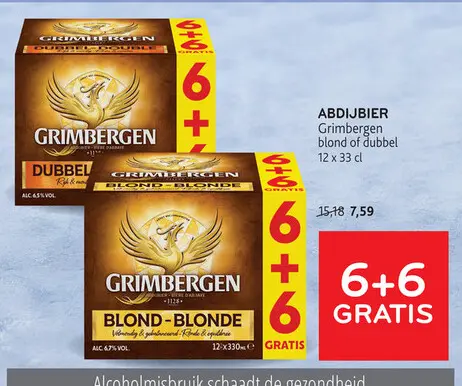 Promotie: Grimbergen blond of dubbel