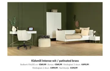Aanbieding: Intense wit / patinated brass babykamer
