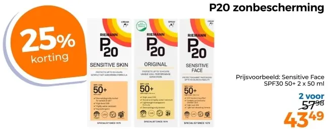 Aanbieding: P20 zonbescherming