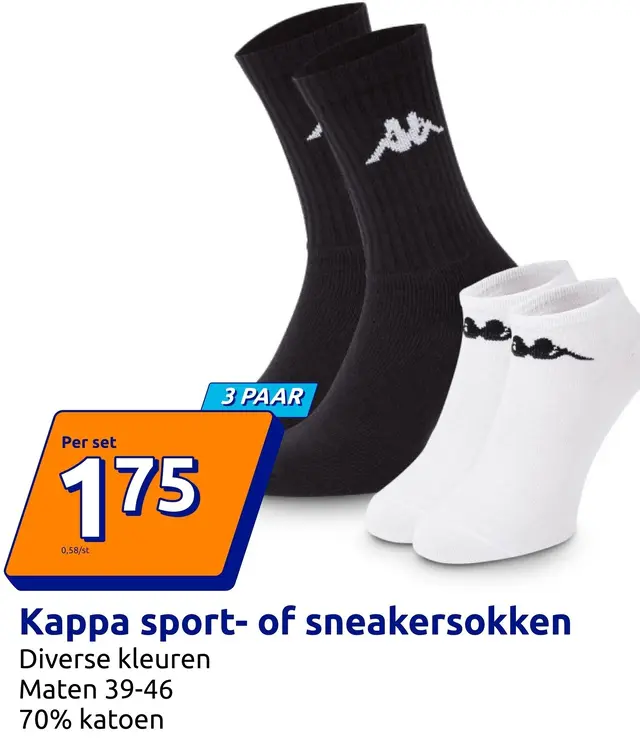Aanbieding: Kappa sport- of sneakersokken