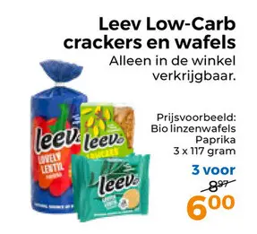 Aanbieding: Low-Carb crackers en wafels