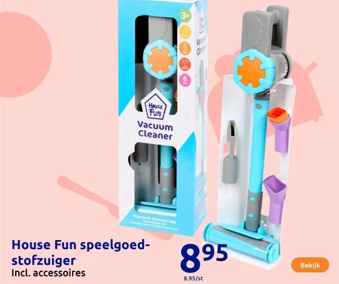Aanbieding: House Fun speelgoed-stofzuiger