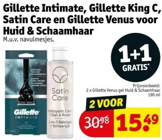Promotie: Gillette Intimate, Gillette King C, Satin Care