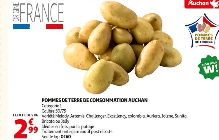Offre: Pommes de terre de consommation