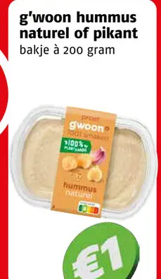 Aanbieding: Hummus naturel of pikant