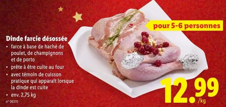 Offre: Dinde farcie désossée