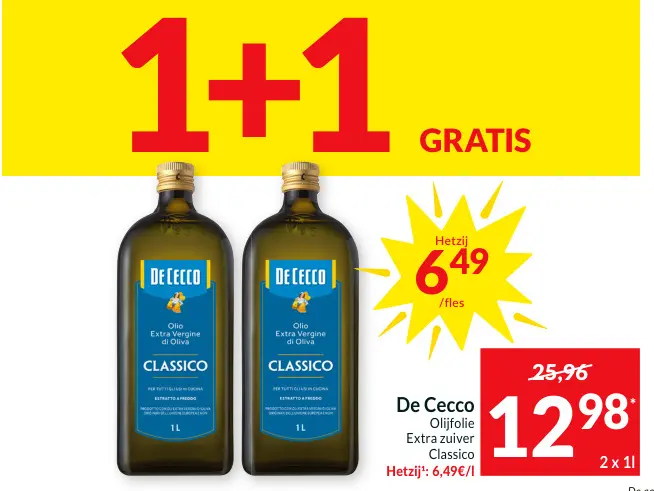 Promotie: Olijfolie Extra zuiver Classico