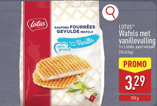 Promotie: Wafels met vanillevulling