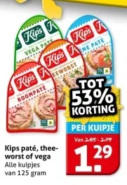 Aanbieding: Kips paté, theeworst of vega