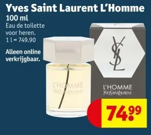 Promotie: Yves Saint Laurent L'Homme