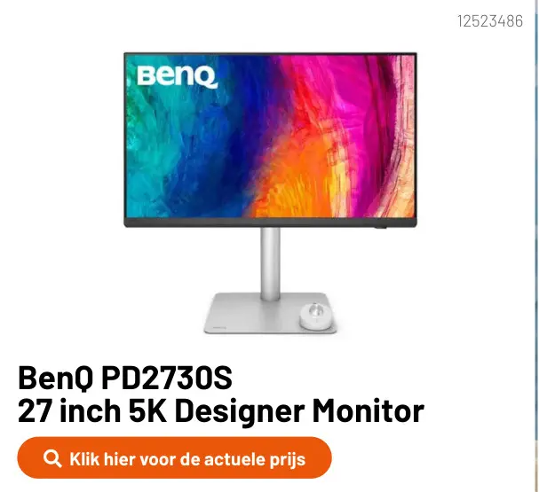 Promotie: BenQ Pd2730s 27 inch 5K Designer Monitor