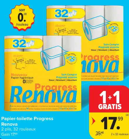 Offre: Papier-toilette Progress