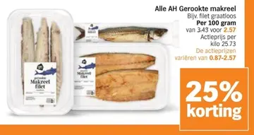 Aanbieding: Alle AH Gerookte makreel