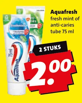 Aanbieding: Aquafresh fresh mint of anti-caries