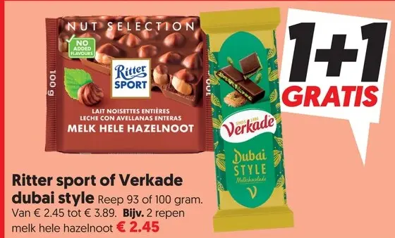 Aanbieding: Ritter Sport or Verkade Dubai Style