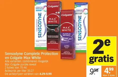 Offre: Sensodyne Complete Protection en Colgate Max 