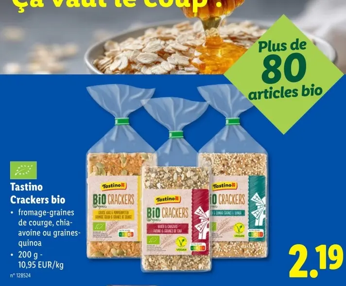 Offre: Crackers bio