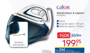 Offre: Générateur à vapeur