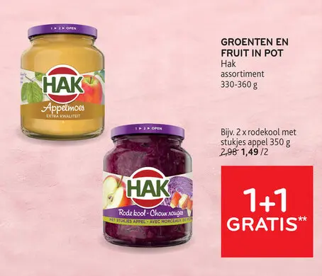 Promotie: Groenten en fruit in pot