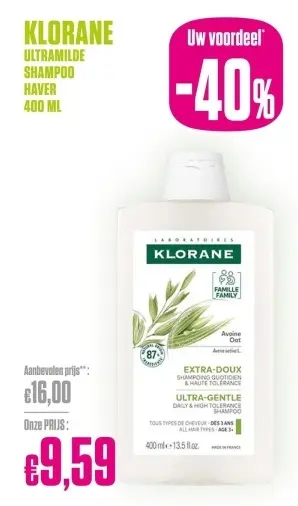 Promotie: Ultramilde shampoo haver