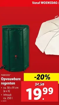 Aanbieding: Opvouwbare regenton