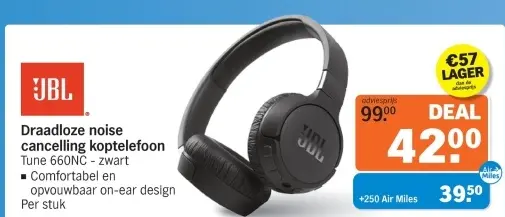 Aanbieding: Draadloze noise cancelling koptelefoon Tune 6