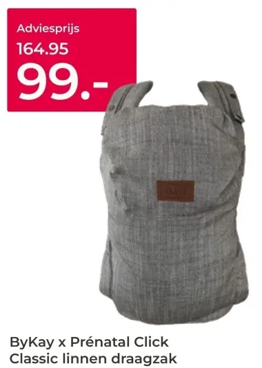Aanbieding: Click Classic linnen draagzak